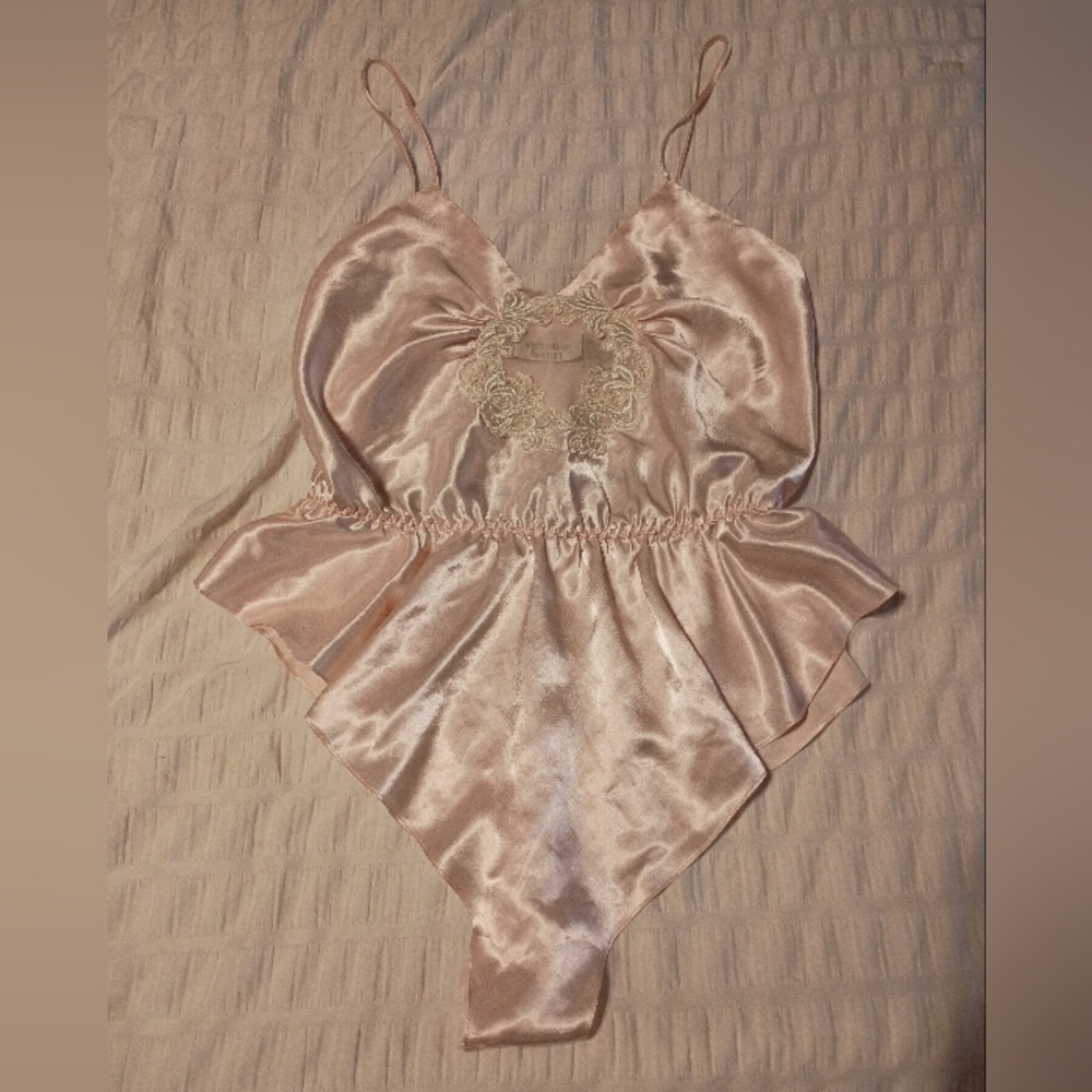 Vintage Victoria's Secret Body Suit Baby Pink